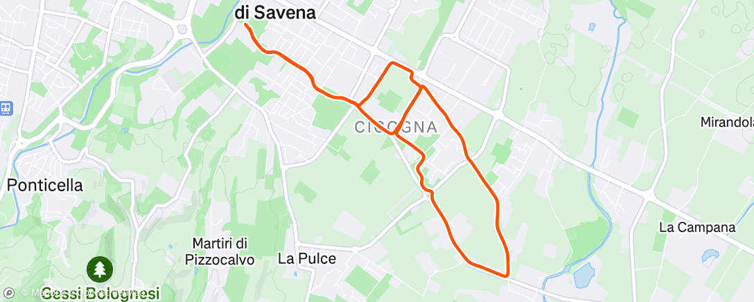 Карта физической активности (Corsa dell'ora di pranzo)