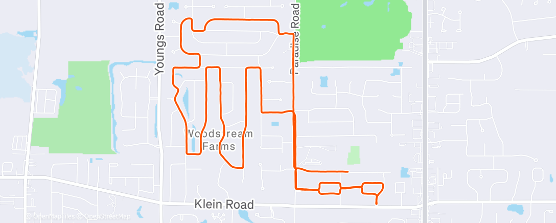 Map of the activity, Morning Run