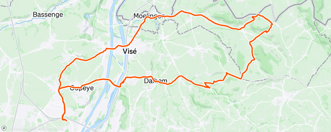 Map of the activity, Sortie vélo le matin