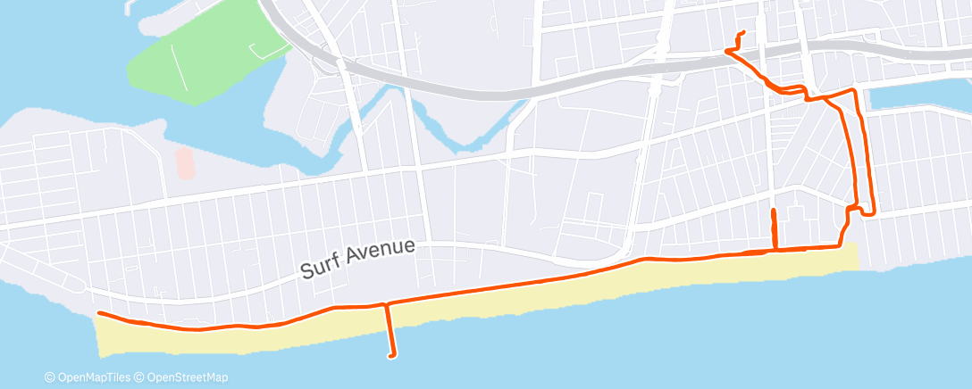 Map of the activity, Morning Run