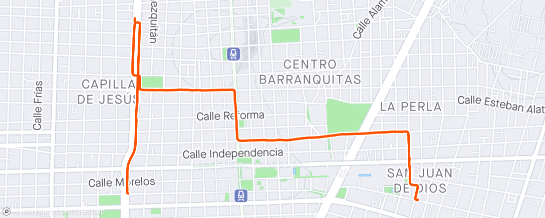 Map of the activity, Traslados al jale en la Bicipública
