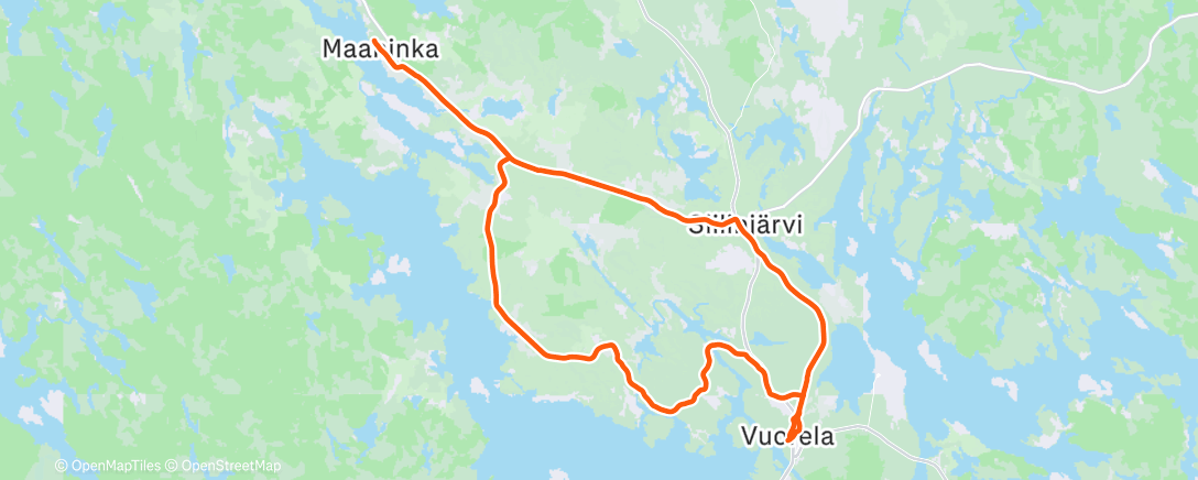 Map of the activity, Morning Ride
