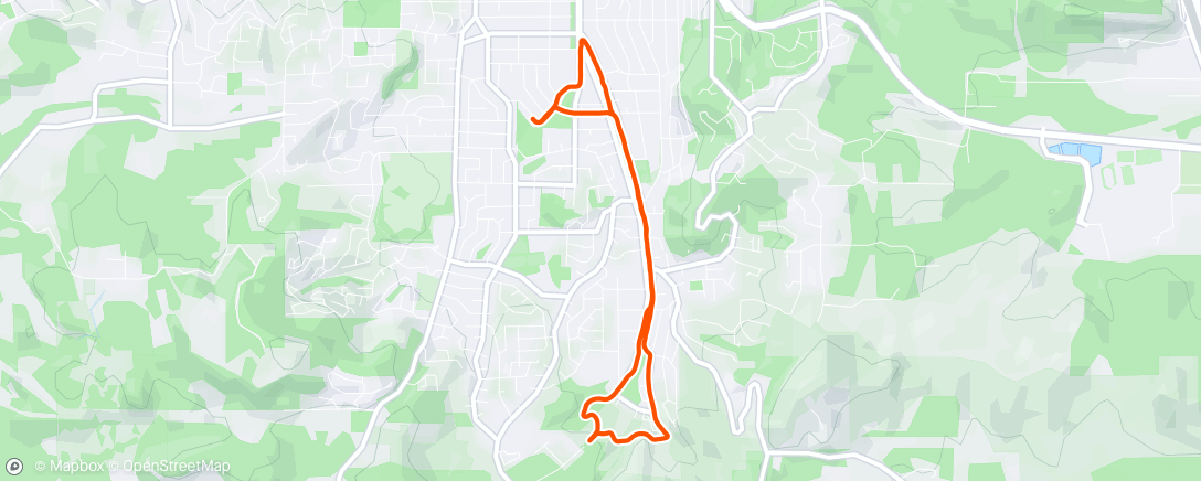 Map of the activity, Joggin