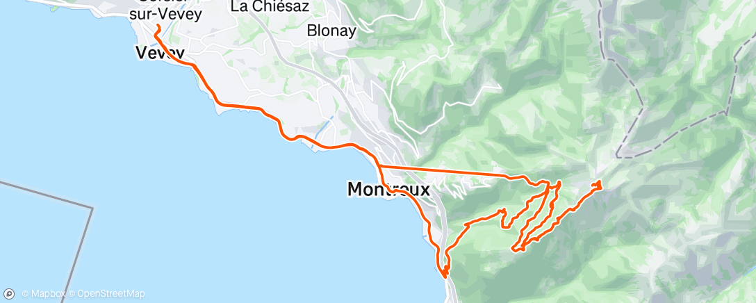 Map of the activity, Rochers de Naye et un peu dans l'inconnu