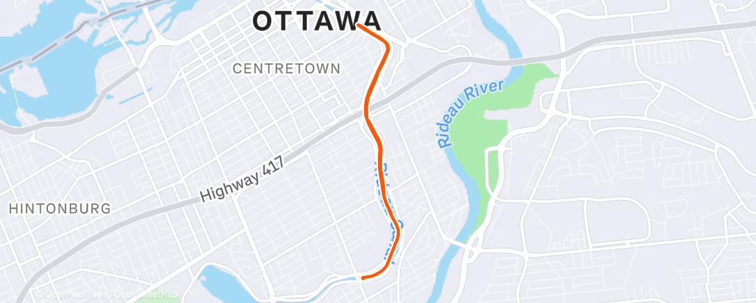 Map of the activity, Morning Ice Skate