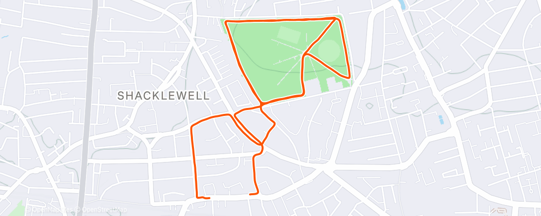 Map of the activity, Morning Run