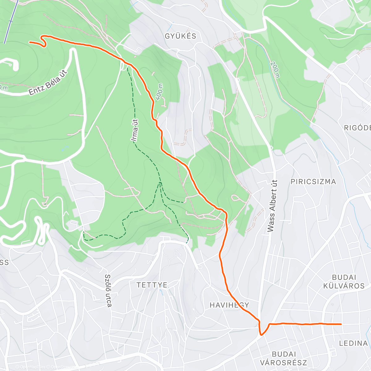 Map of the activity, Morning Walk