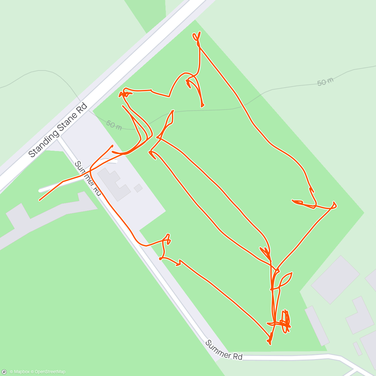 Map of the activity, Golf clubs out for the first time in over 2 years. No too bad