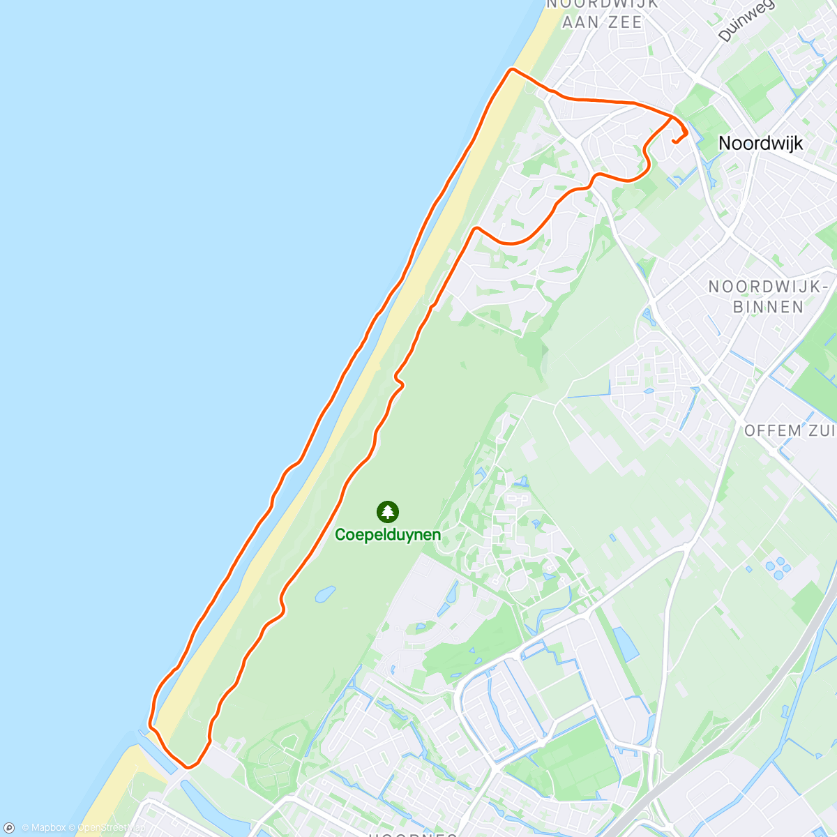 Map of the activity, Morning 🏃 on the Beach 🏖️