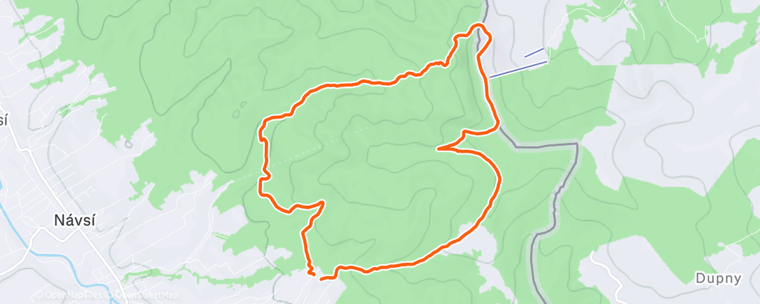 Map of the activity, Morning Hike