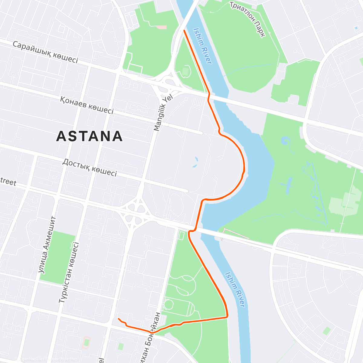 Map of the activity, NEW YEAR FUN RUN 7KM