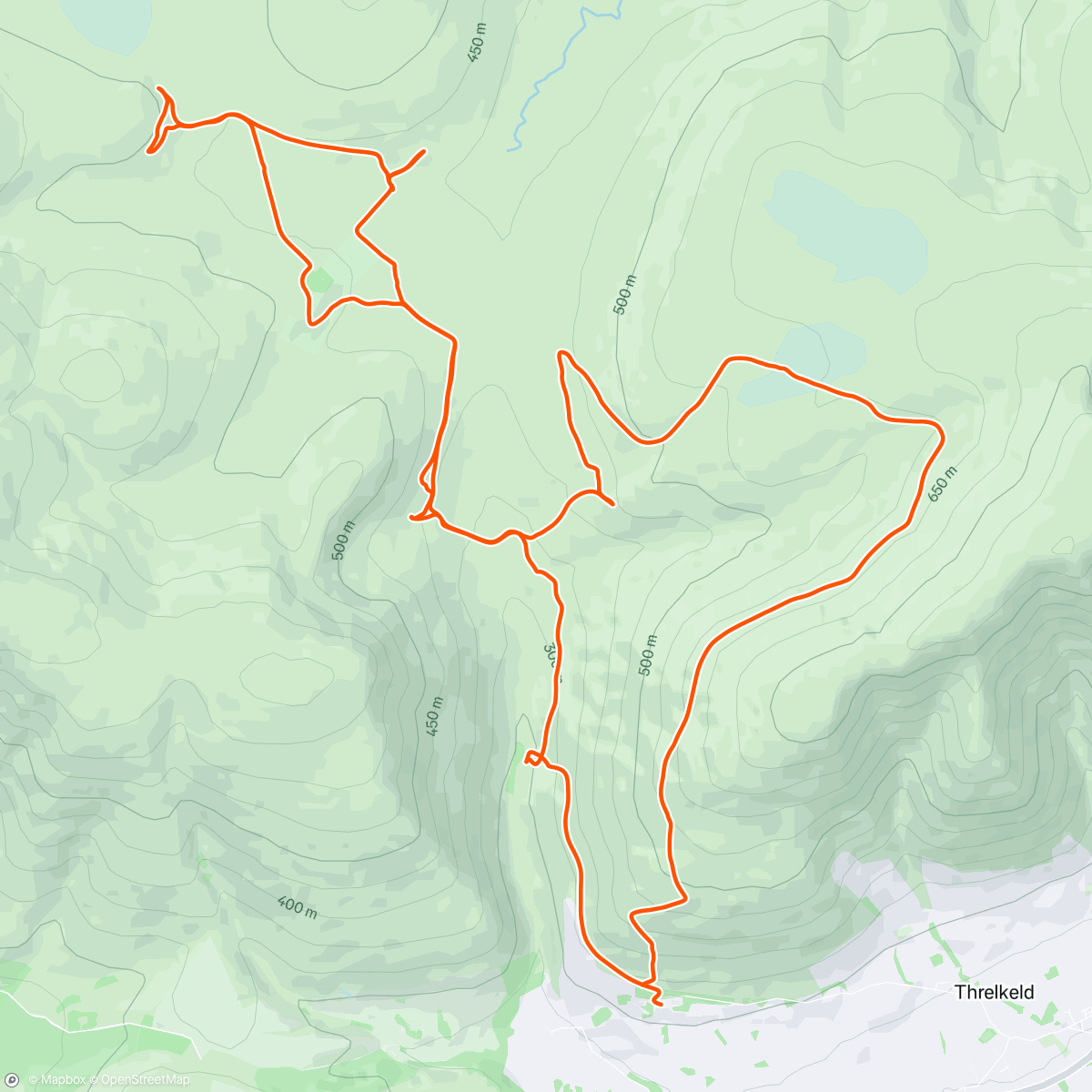 Map of the activity, Blencathra Beer Race orienteering