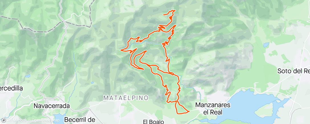 Map of the activity, Pedriza con Saúl