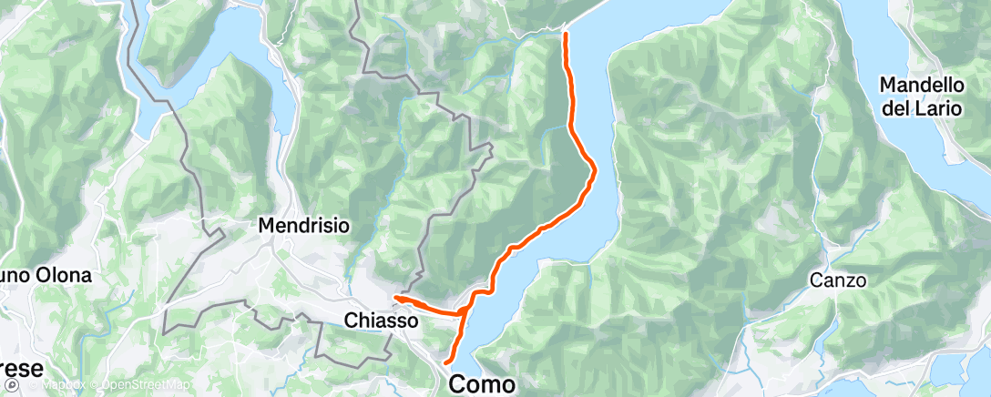 Mappa dell'attività Pedalata mattutina