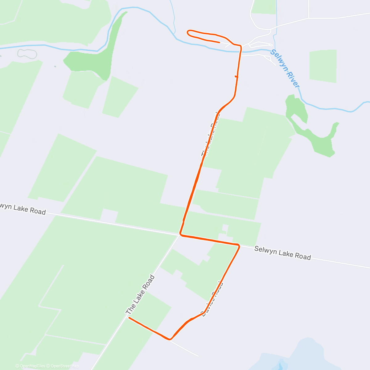 Map of the activity, Carrera de montaña nocturna