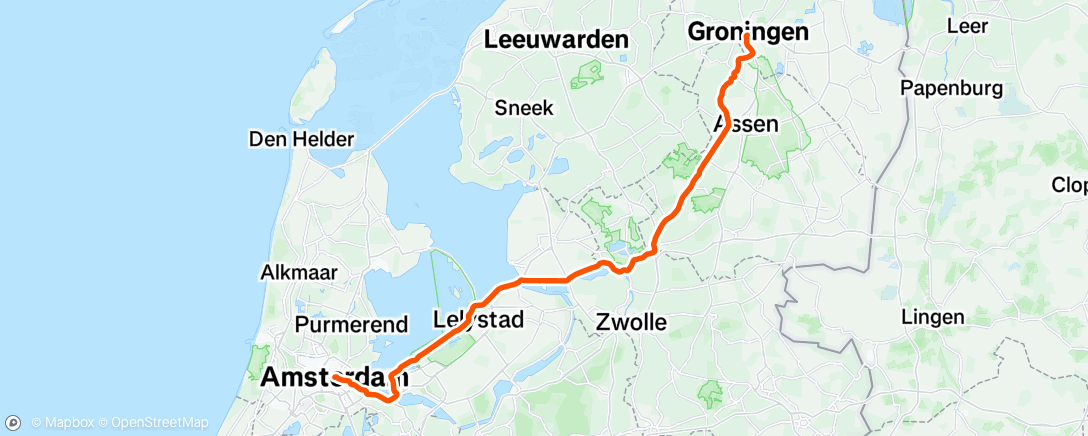 Map of the activity, 3 Cheers for Forward! Tour de Frans editie #1