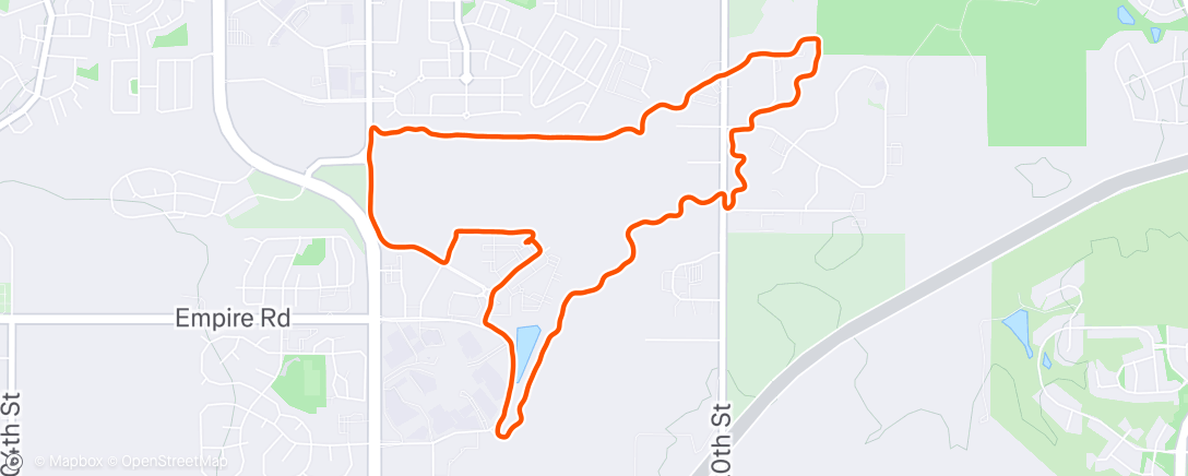 Map of the activity, Not the run I had planned today