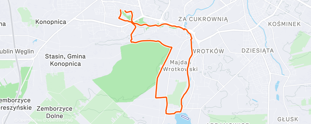 Map of the activity, Morning Run