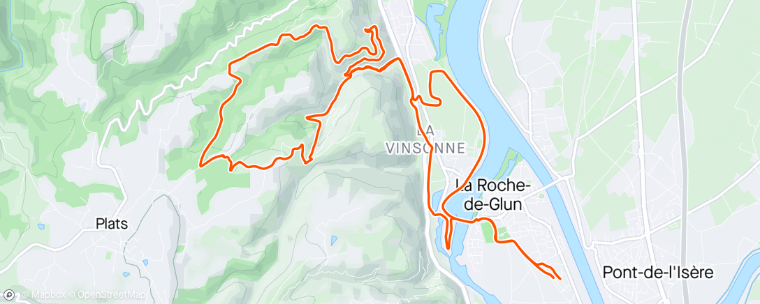 Map of the activity, Sortie VTT en soirée