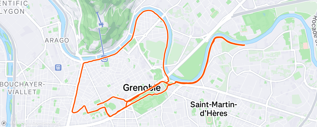 Map of the activity, Lunch Run