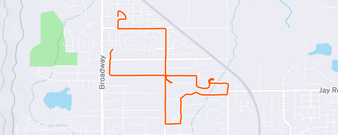 Map of the activity, Morning Run