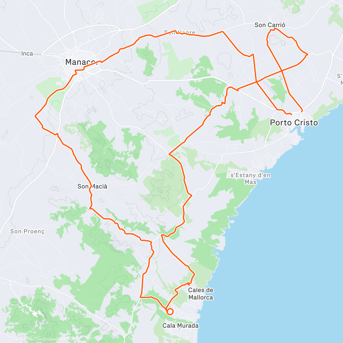 Map of the activity, Hart erkämpfte km 🥶