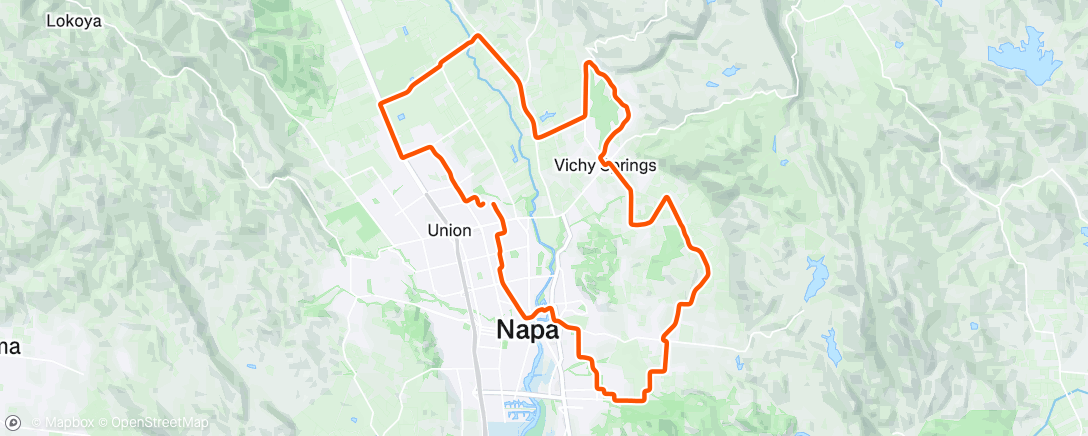 Map of the activity, Lunch Ride