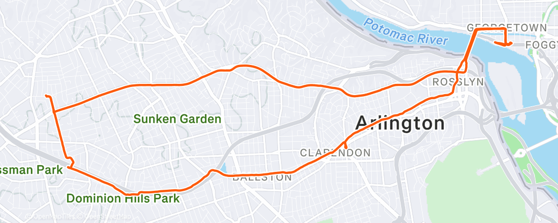 Map of the activity, Afternoon Ride