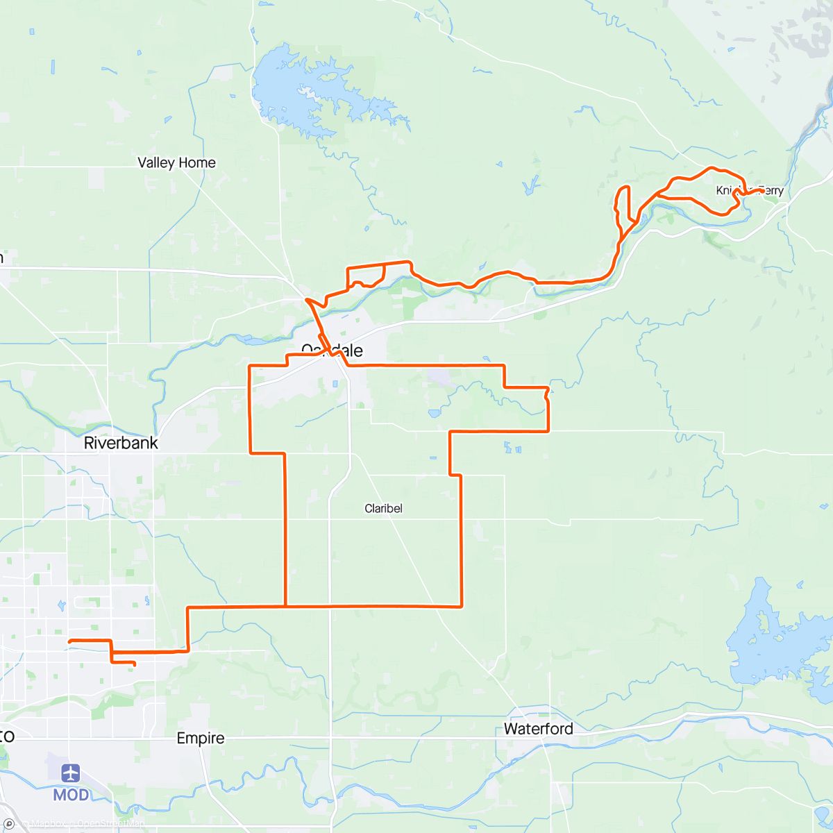 Map of the activity, Birthday Ride