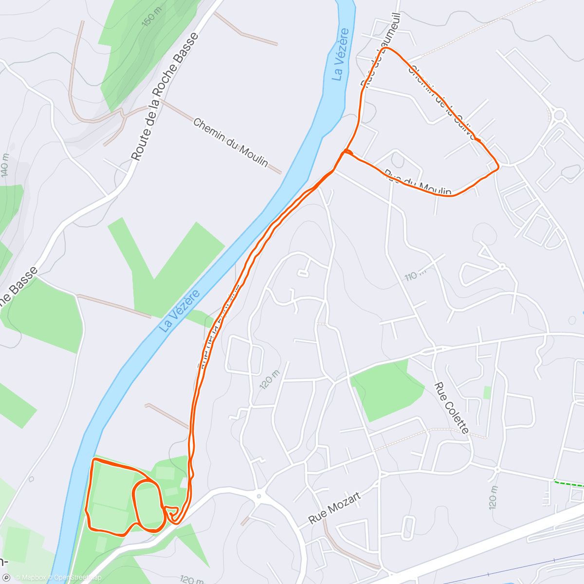 Map of the activity, Axio'Run 19/04