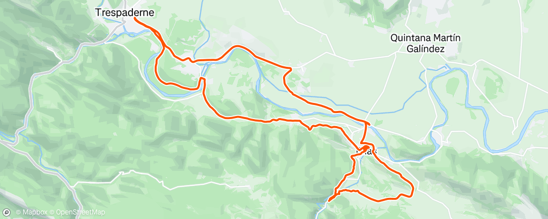 Map of the activity, Trespaderme- Frías
