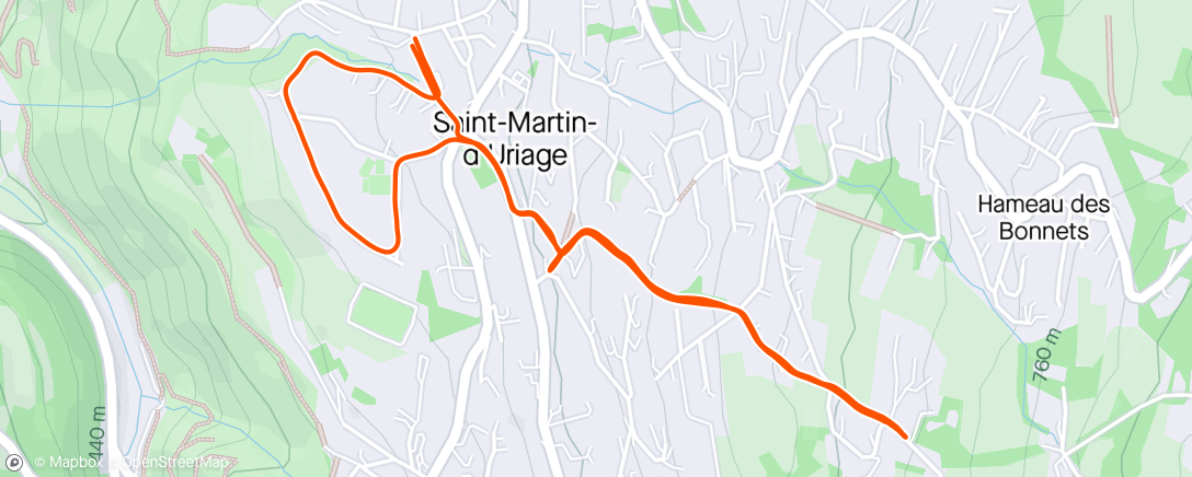 Map of the activity, Trail dans l'après-midi