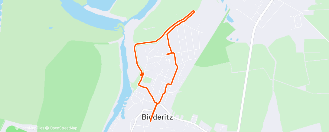 Map of the activity, Lauf am Mittag