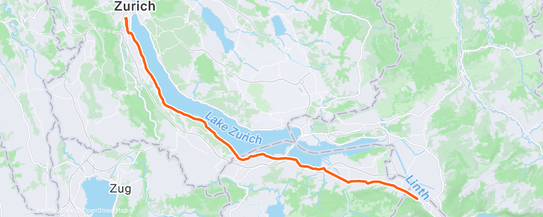 Map of the activity, Lunch Ride