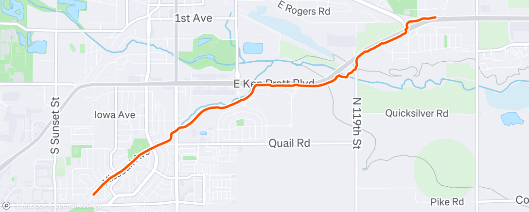 Map of the activity, Morning Run