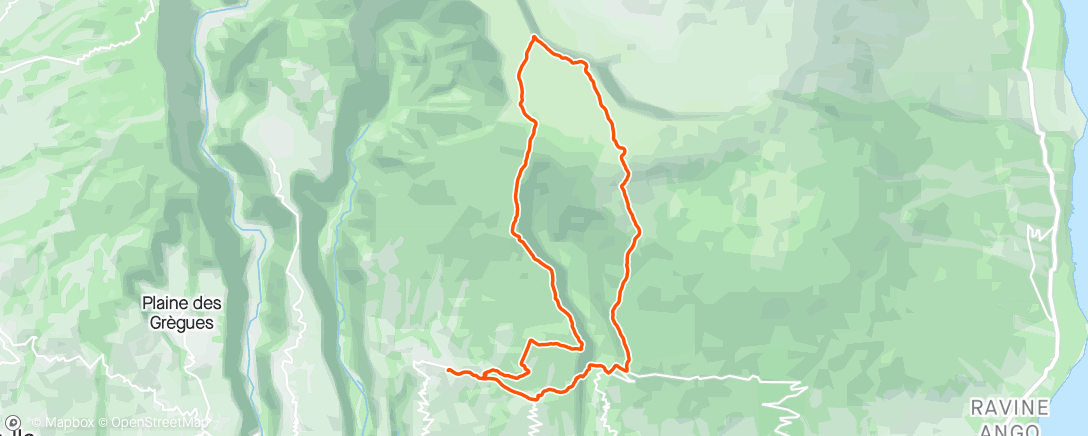 Map of the activity, Trail de la crête