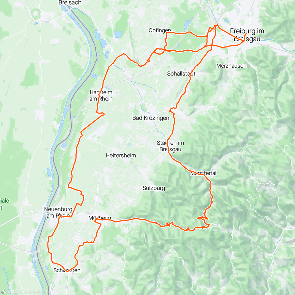 Map of the activity, Ryzon Longride