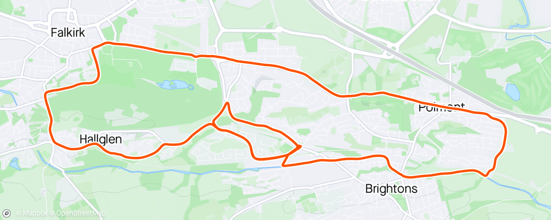 Map of the activity, Cold Morning Run