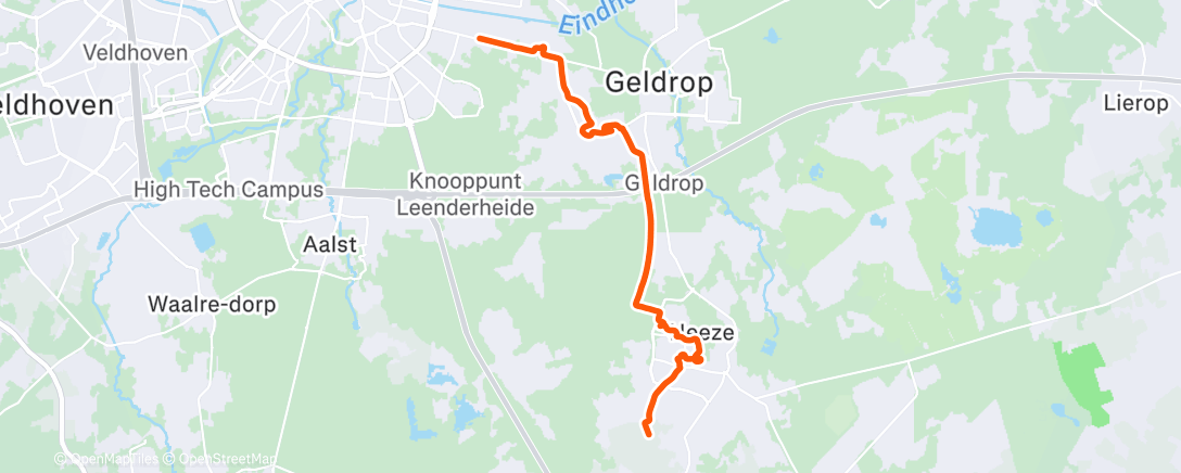 Map of the activity, Morning Ride