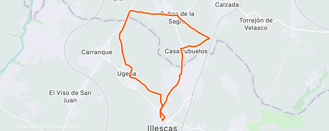 Map of the activity, Bicicleta por la mañana