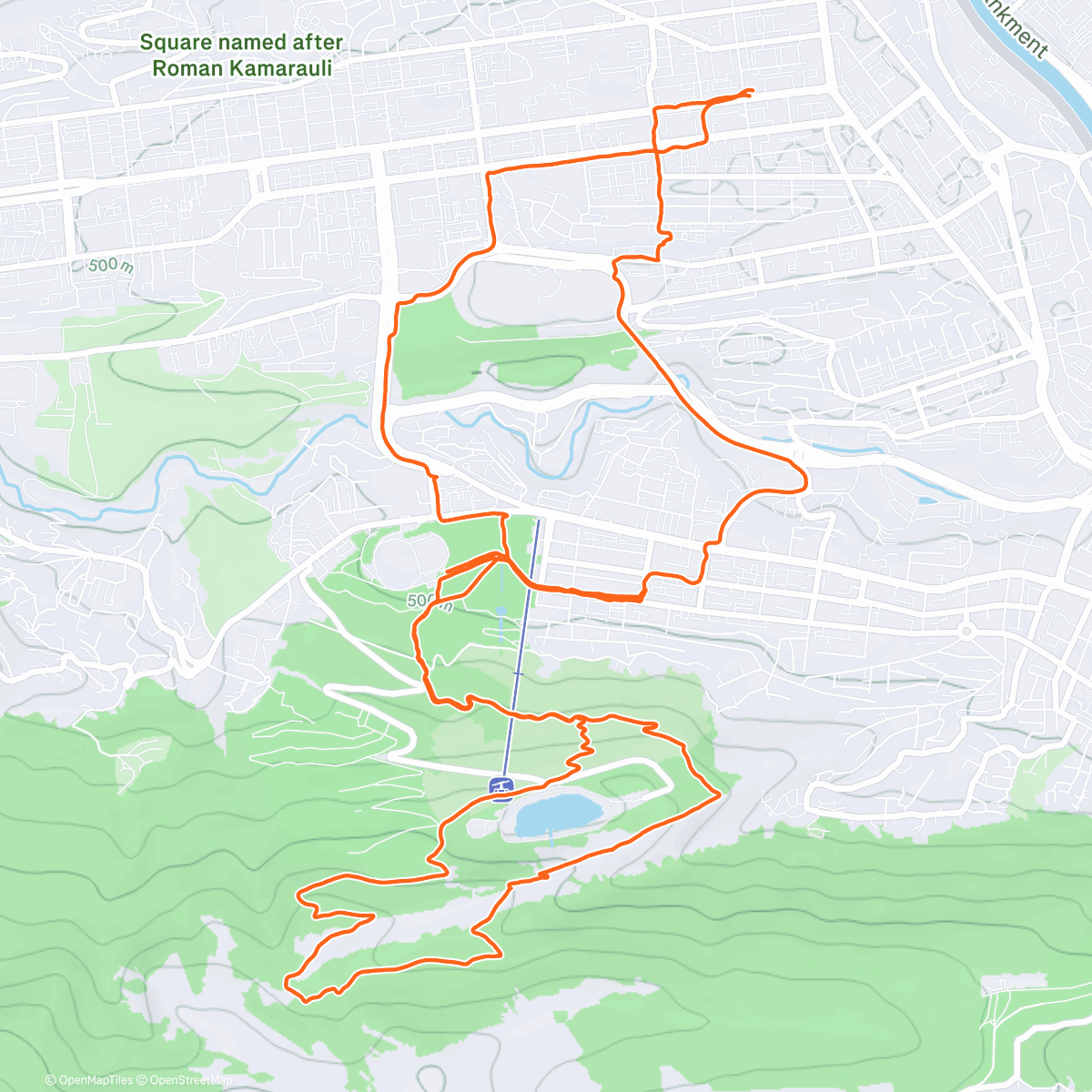Map of the activity, Santa Run 🇬🇪