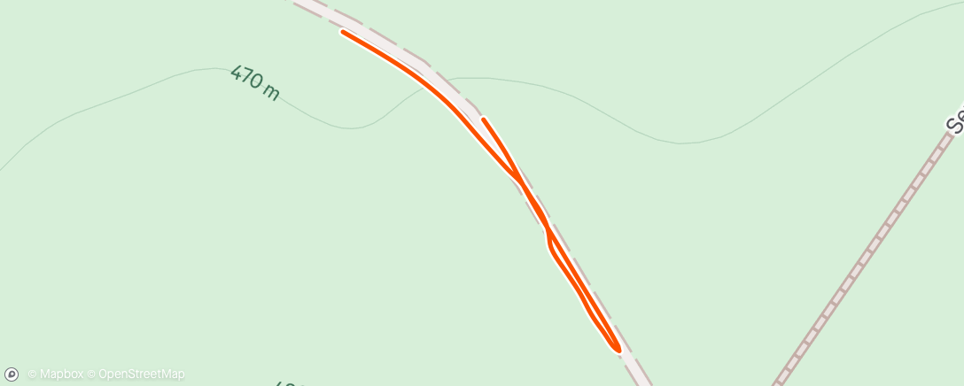 Map of the activity, Course à pied le midi