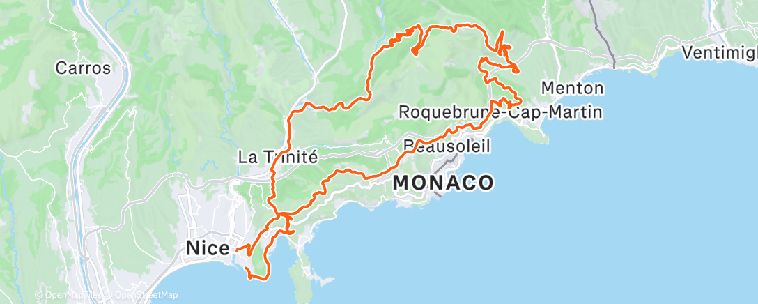 Map of the activity, Morning Ride