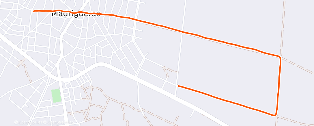 Map of the activity, Carrera a la hora del almuerzo