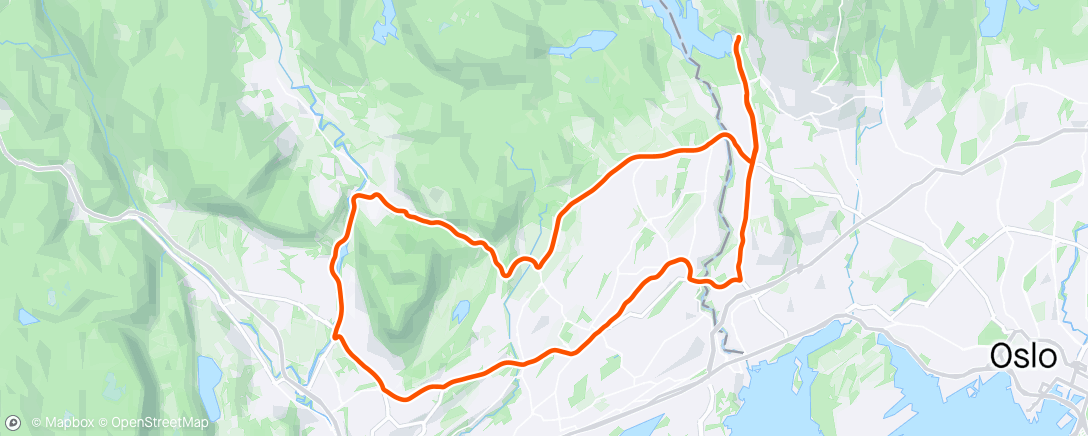 Map of the activity, Evening Ride i Bærum
