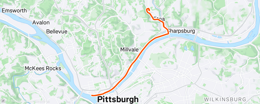 Map of the activity, Morning Ride