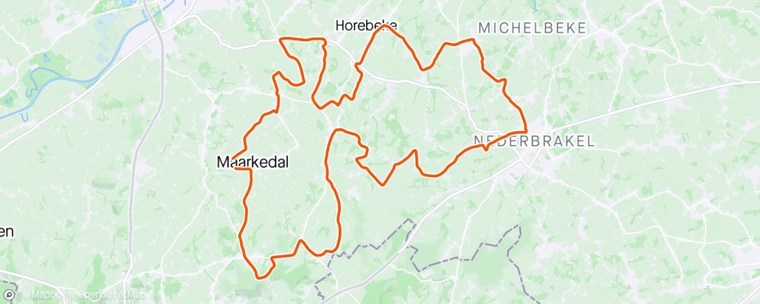 Map of the activity, Flanders day 4 - Aborted ride