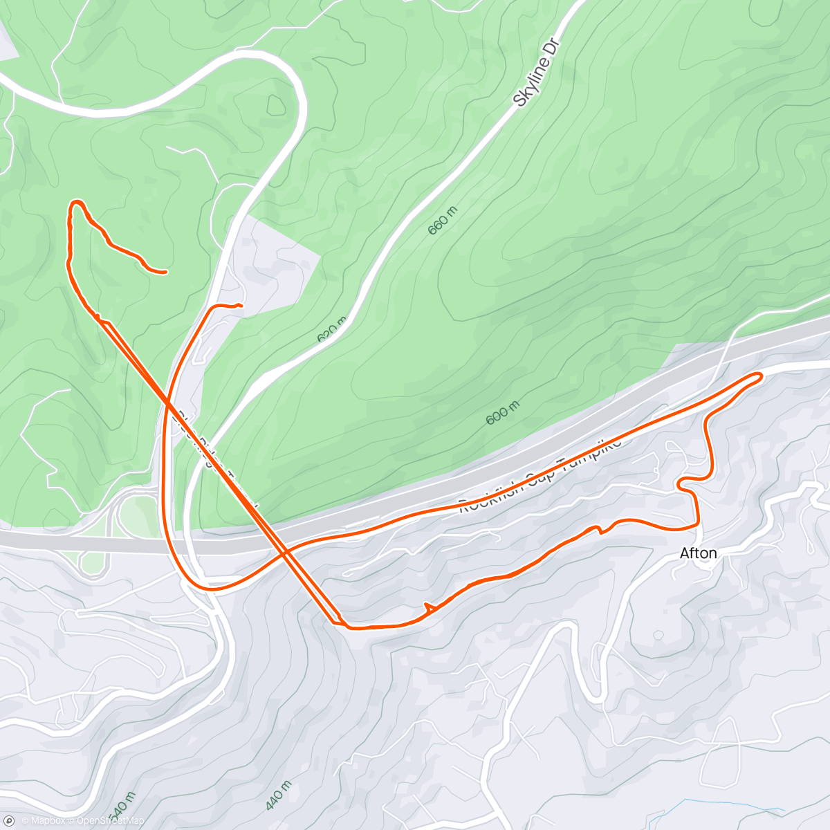Map of the activity, blue ridge tunnel