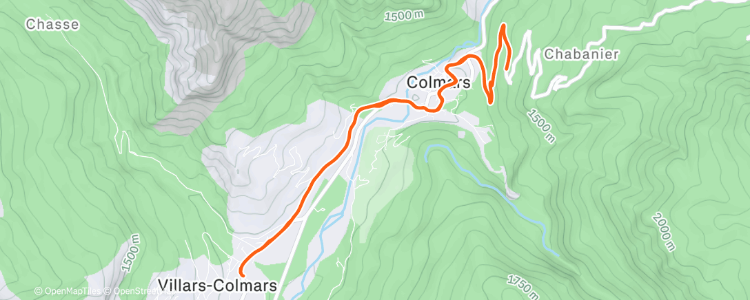 Map of the activity, Trail dans l'après-midi