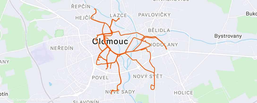 Map of the activity, Projekt Olomouc #137